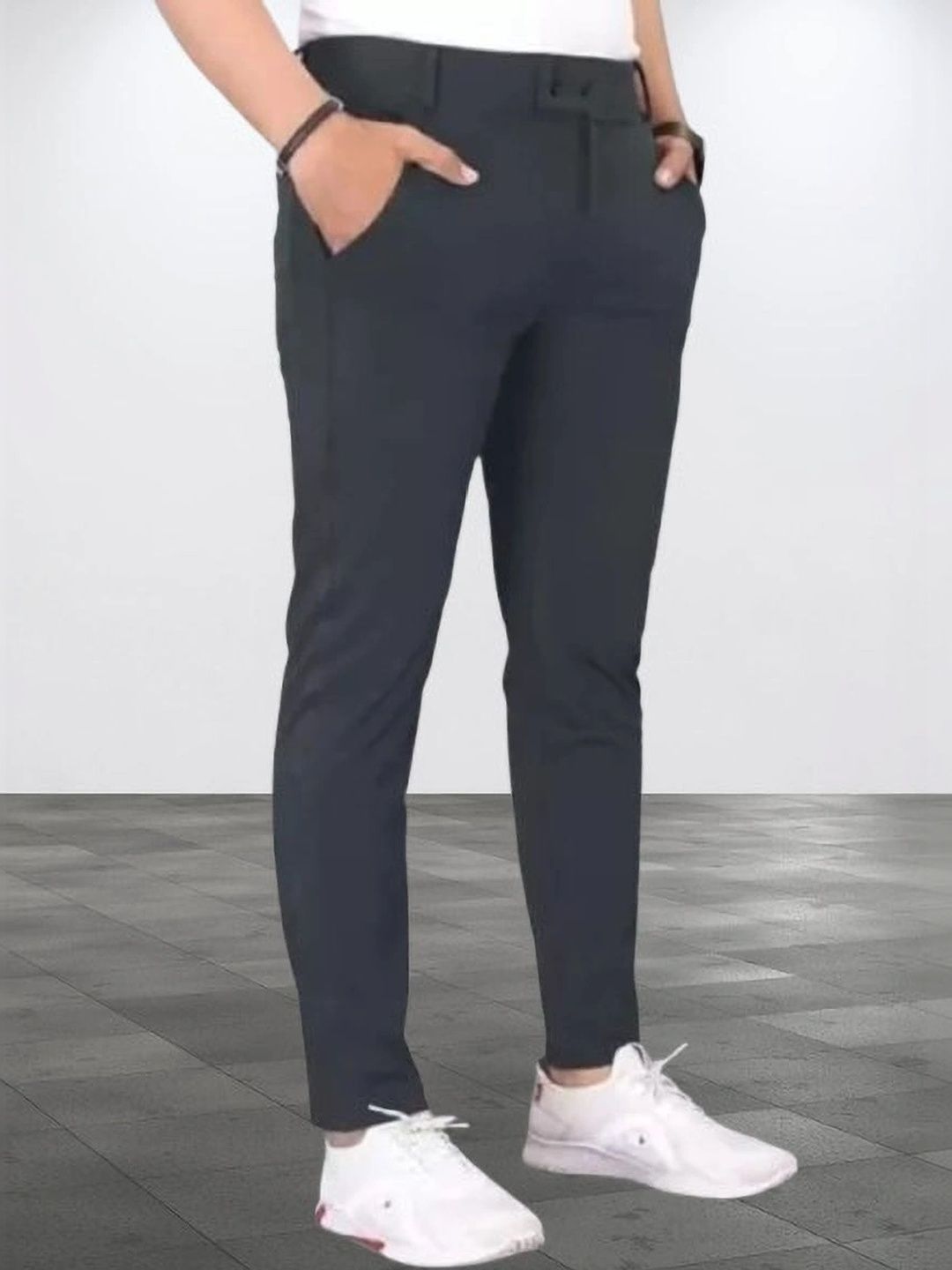Nitya TrackP Men Smart Slim Fit Trousers-picture-18
