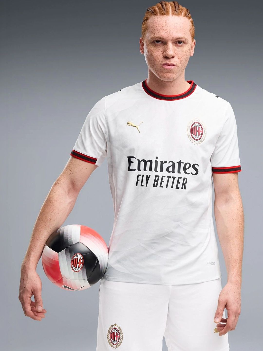 Puma Men Brand Logo A C Milan Printed Slim Fit T-shirt-picture-24