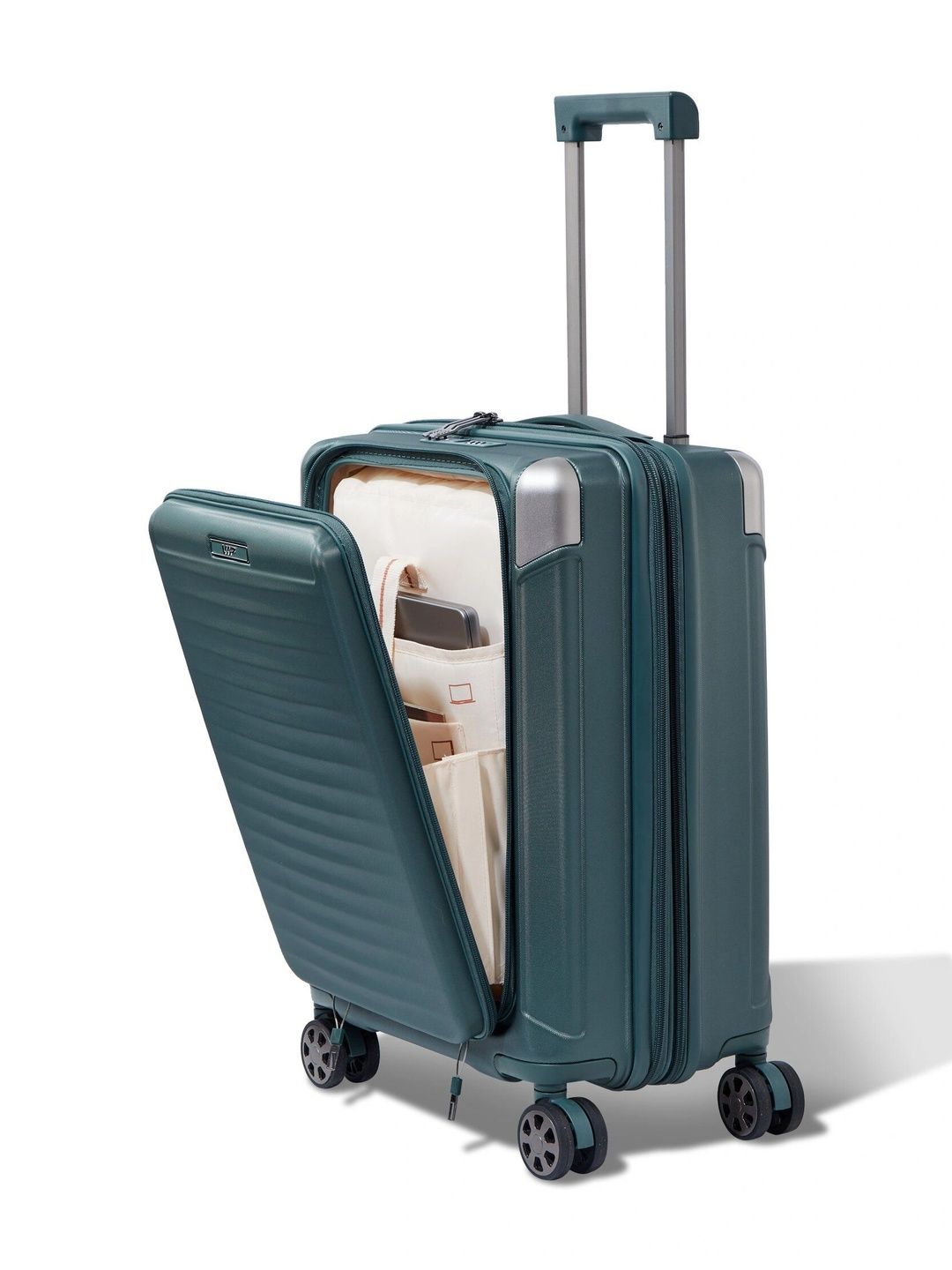 VIP Unisex Shockedge Green Small Hard Luggage 56cm Cabin Trolley Bag with TSA Lock-picture-48