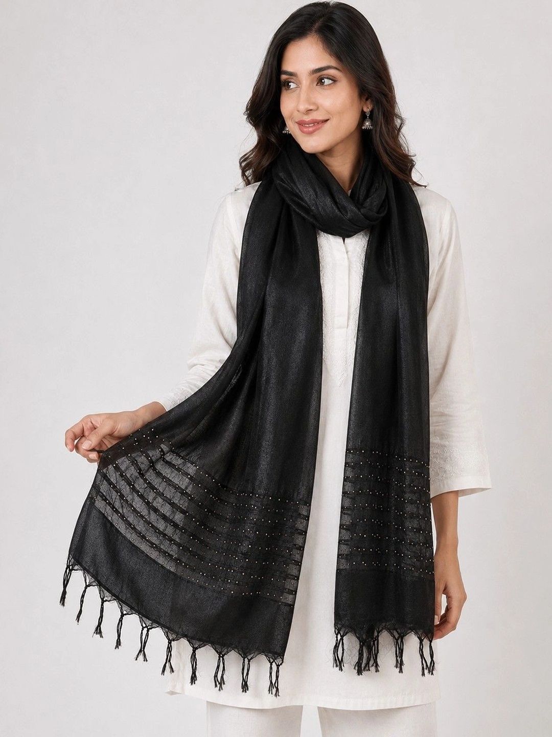 SAHINA DUPATTA Dupatta with Beads and Stones-picture-41