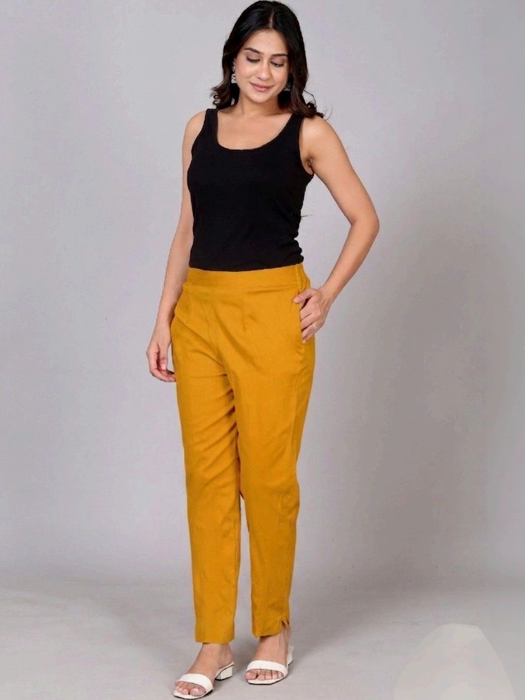 RIVNIX Women Smart High-Rise Trousers-image-36