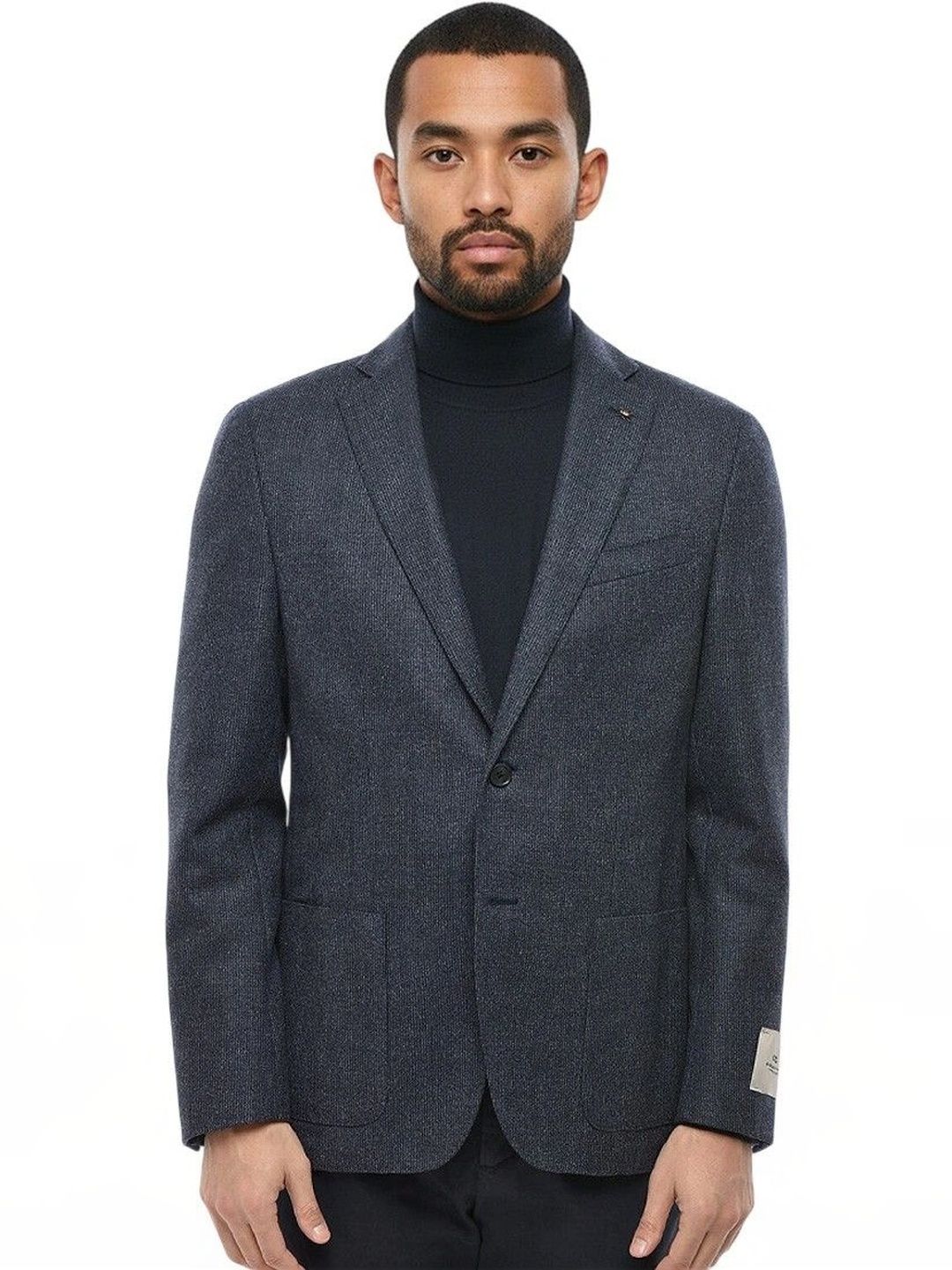 Corneliani Navy Blue Textured Blazer-picture-50