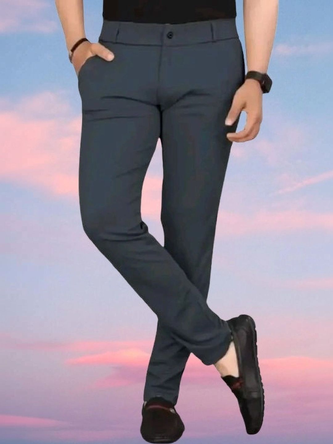 Nitya TrackP Men Smart Slim Fit Trousers-image-48