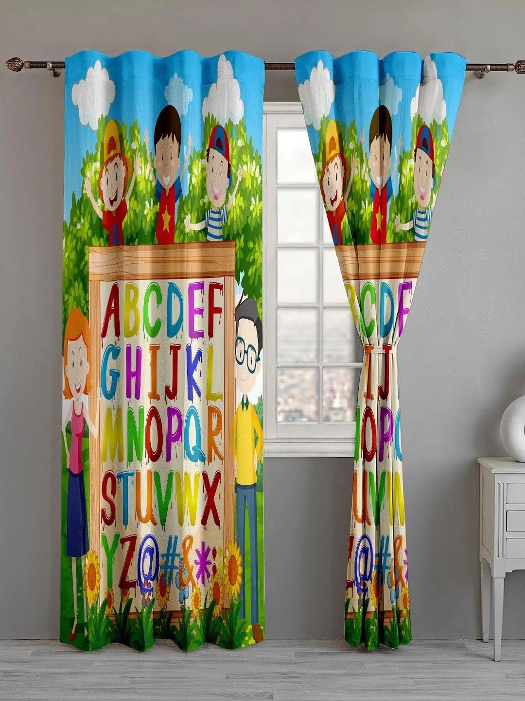 CURTAINRY Multicoloured Quirky Long Door Curtain-picture-37