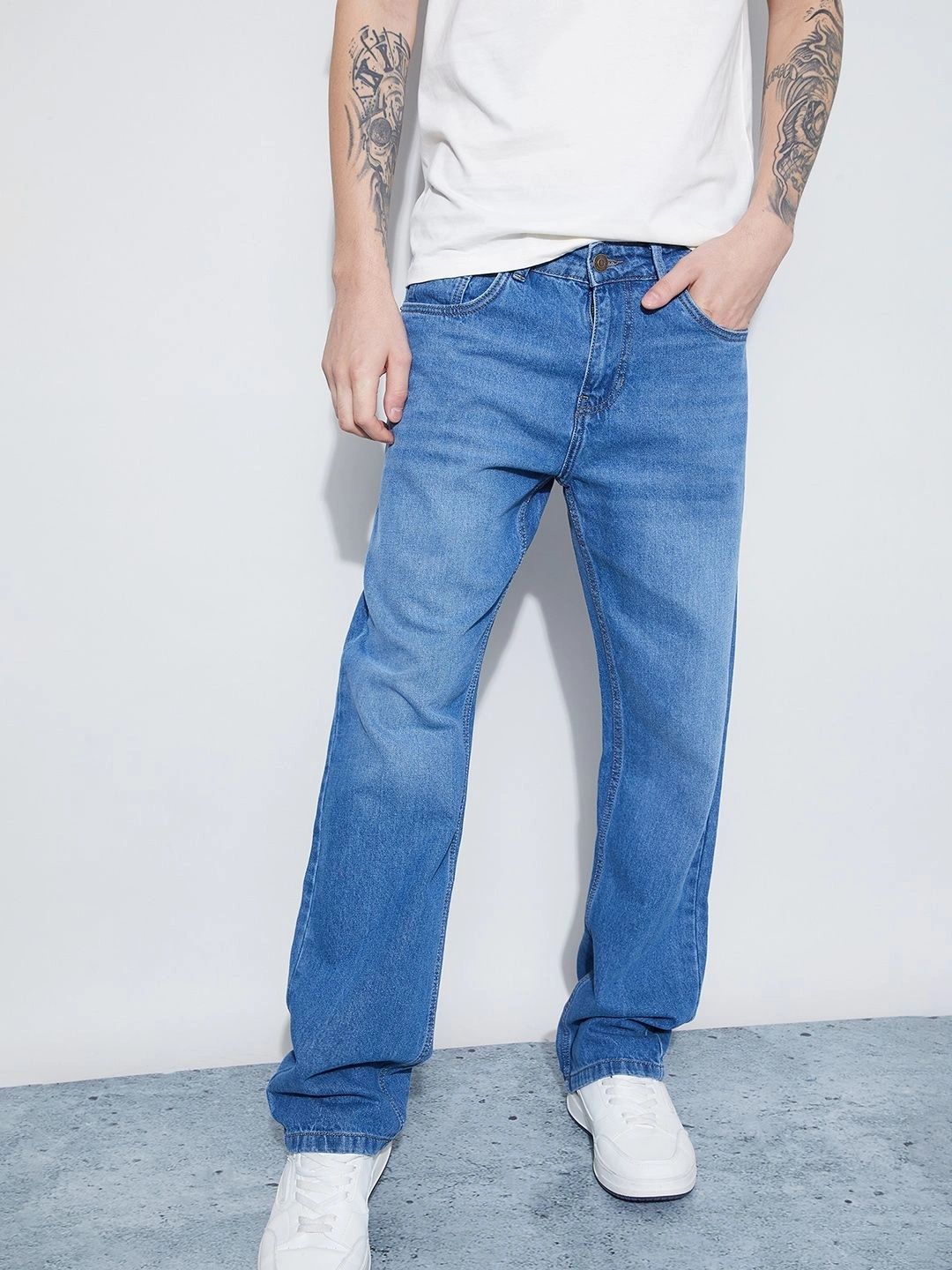 Fame Forever by Lifestyle Men Straight Fit Mid-Rise Stretchable Jeans-picture-10