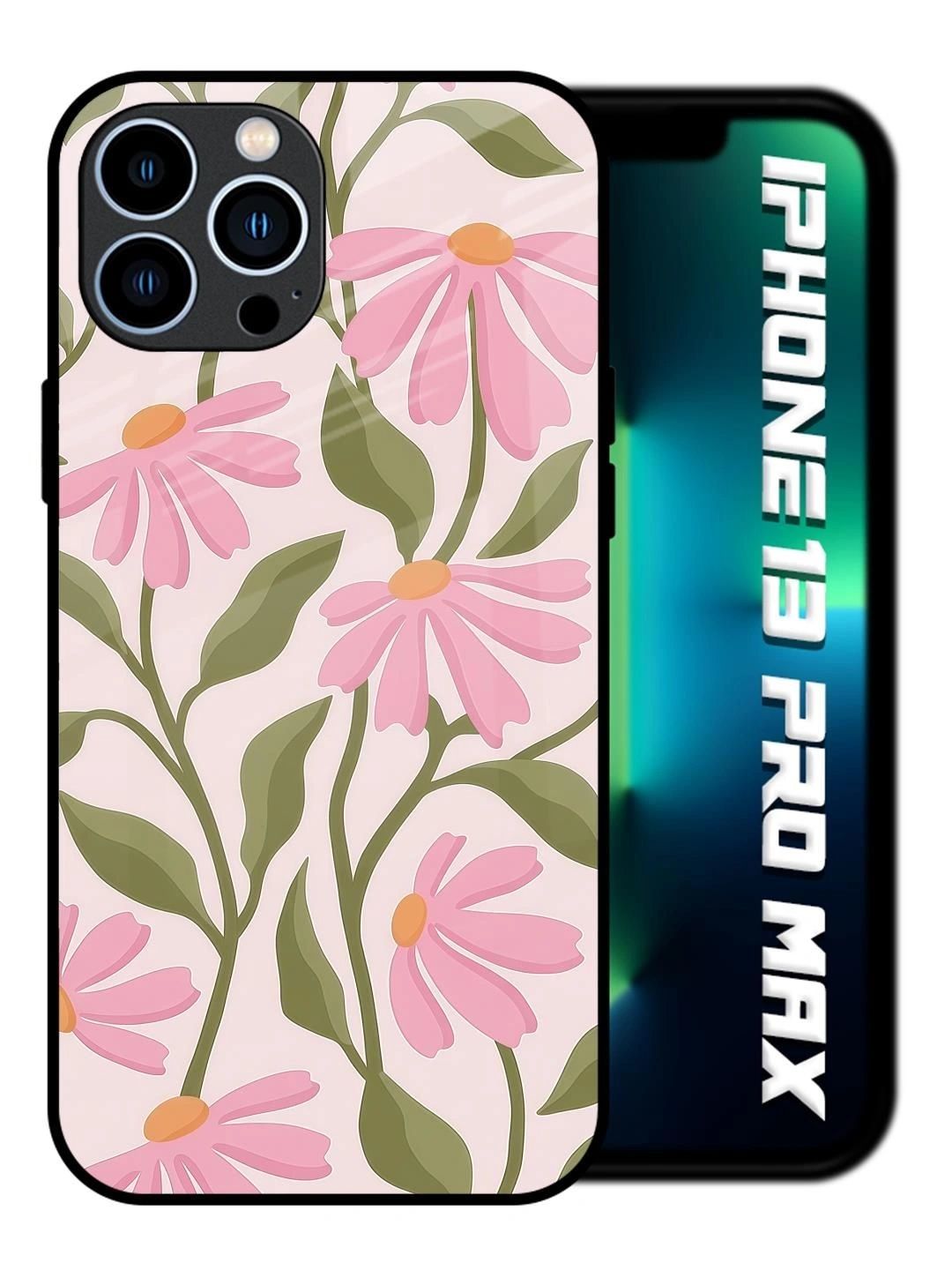 QRIOH Floral Printed iPhone 13 Pro Max Back Case Mobile Accessories-picture-13