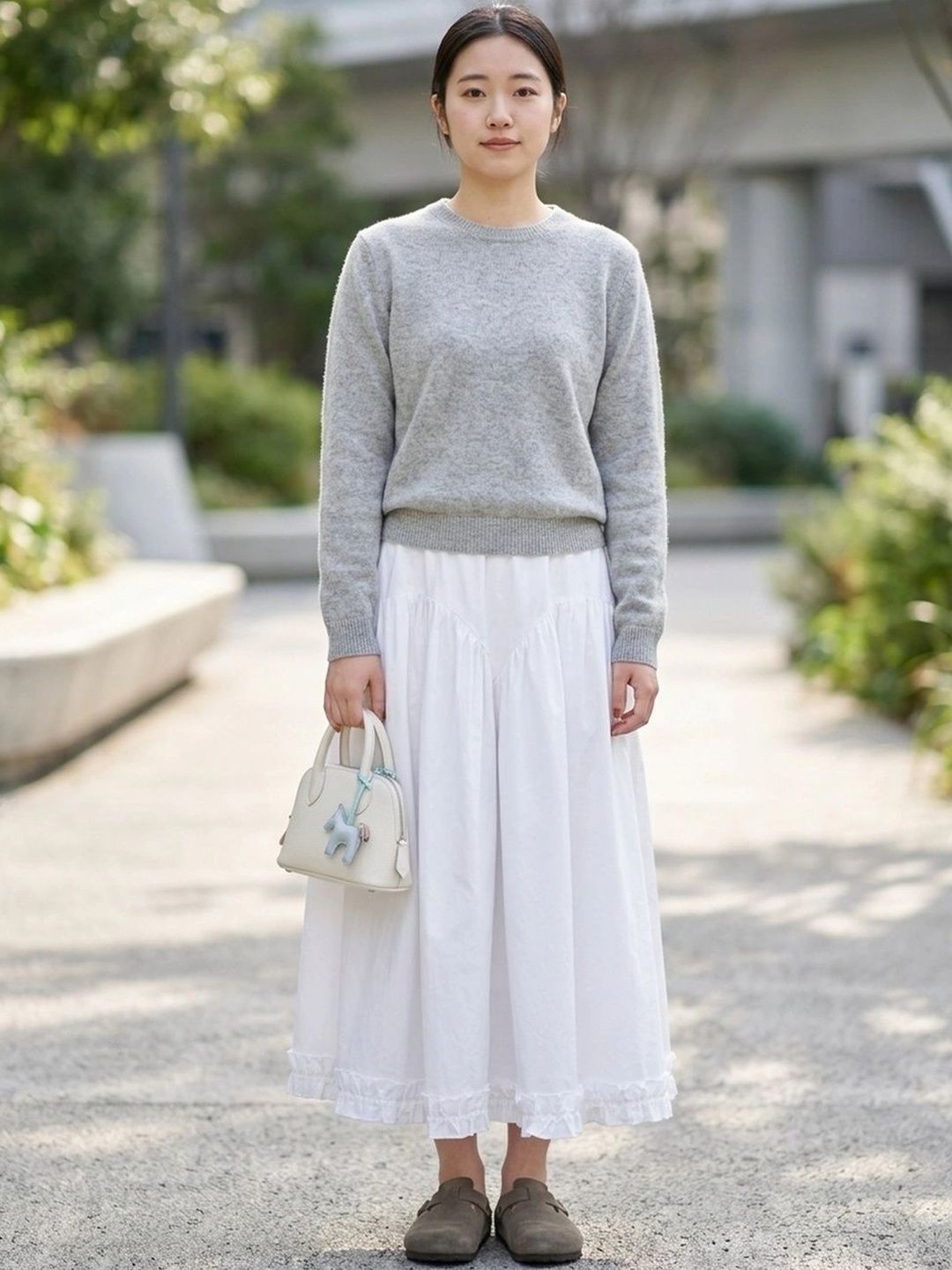 Suo Women Tiered Midi A-Line Skirt-picture-23