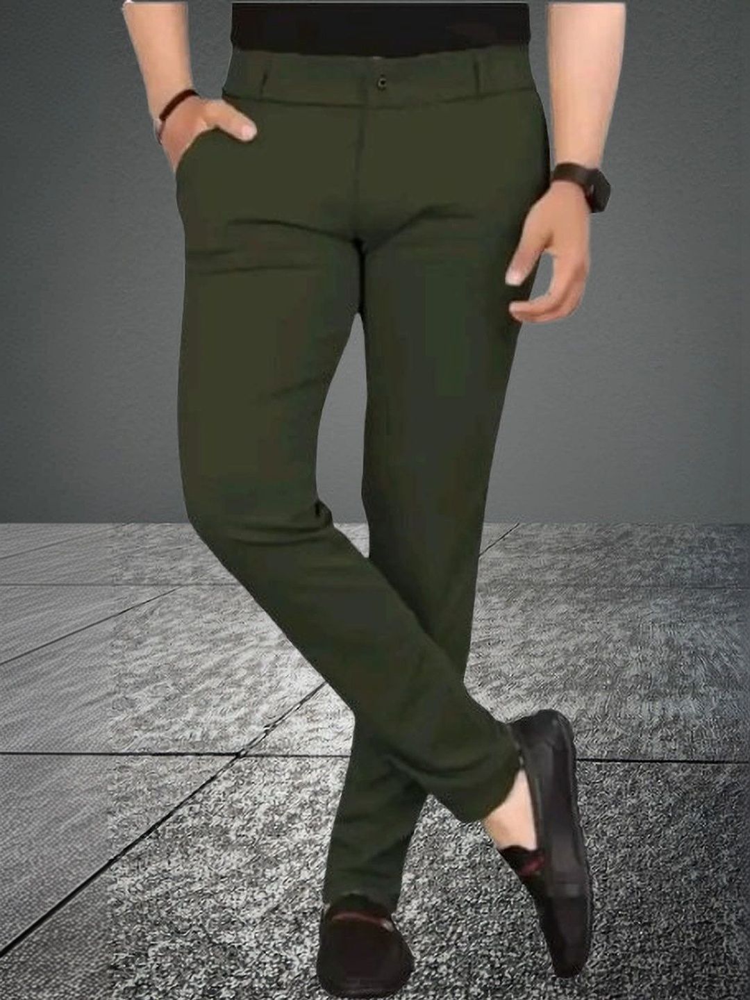 Nitya TrackP Men Smart Slim Fit Chinos Trousers-picture-43