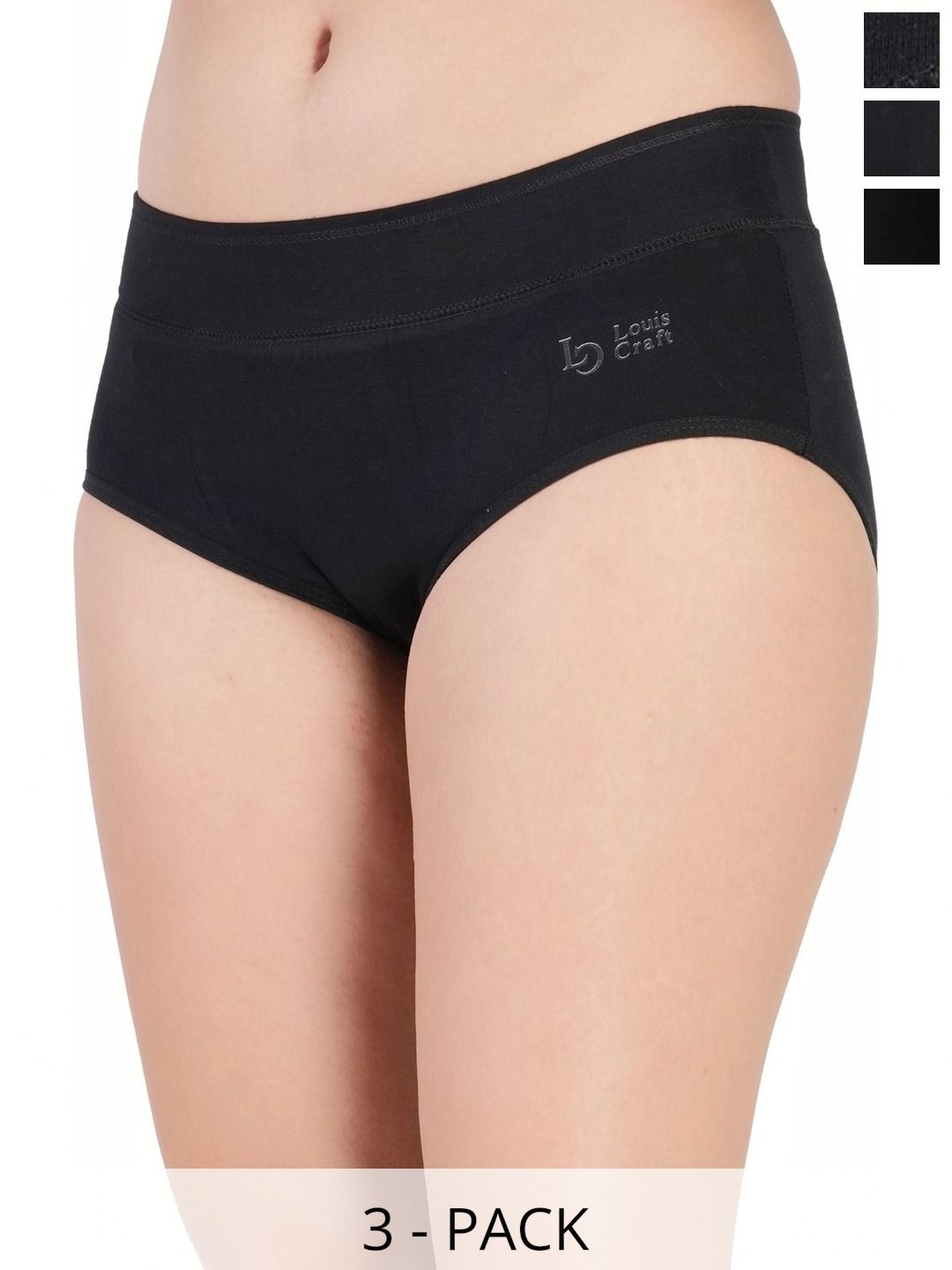 Bebron Women Pack of 3 Printed Assorted Basic Briefs-picture-12
