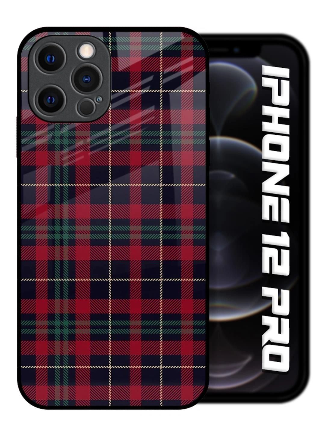 QRIOH Geometric Printed iPhone 12 Pro Back Case Mobile Accessories-image-22