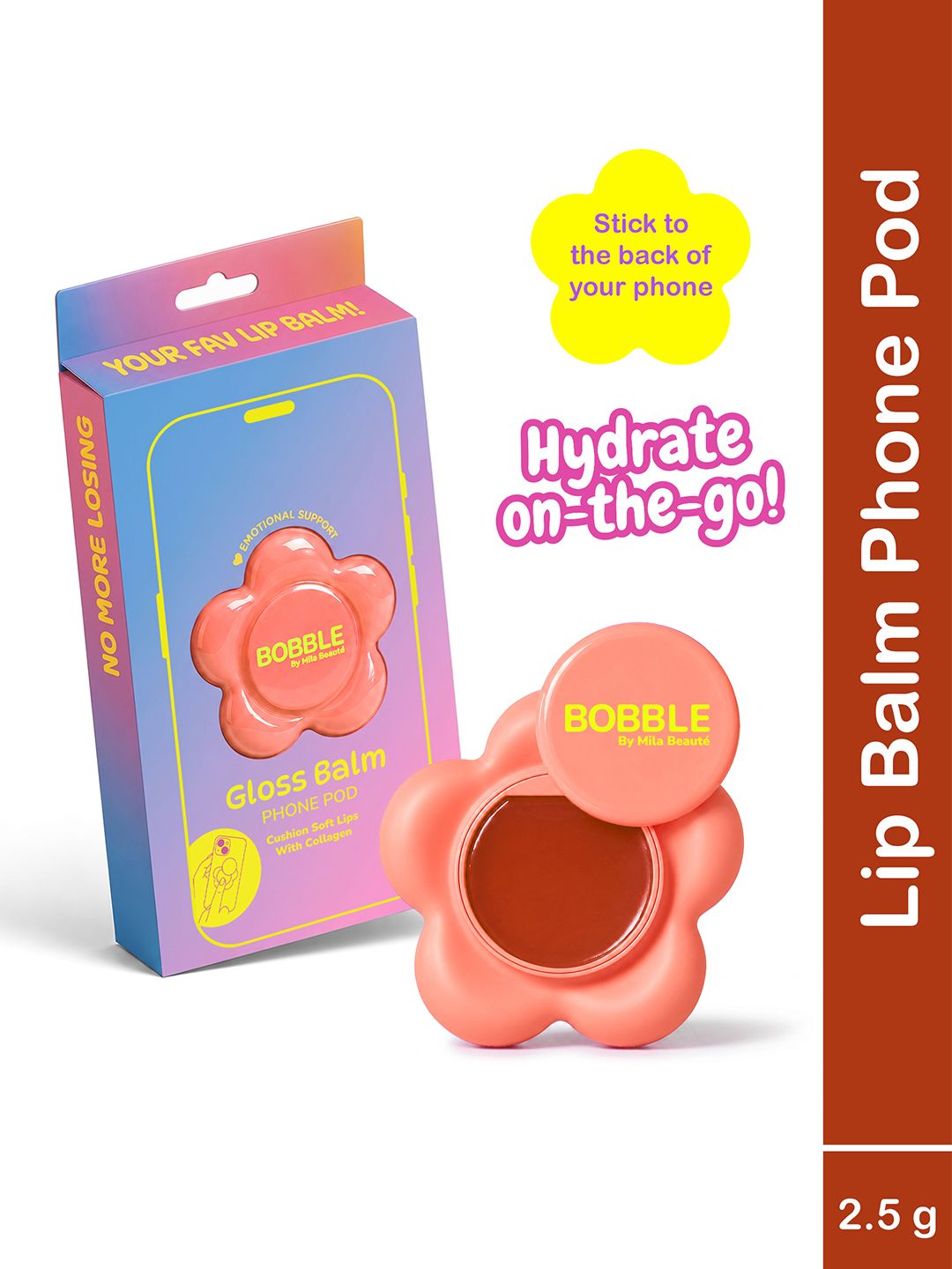 MILA BEAUTE Bobble Gloss Balm Phone Pod - 2.5 g - Peach Sorbet-picture-15