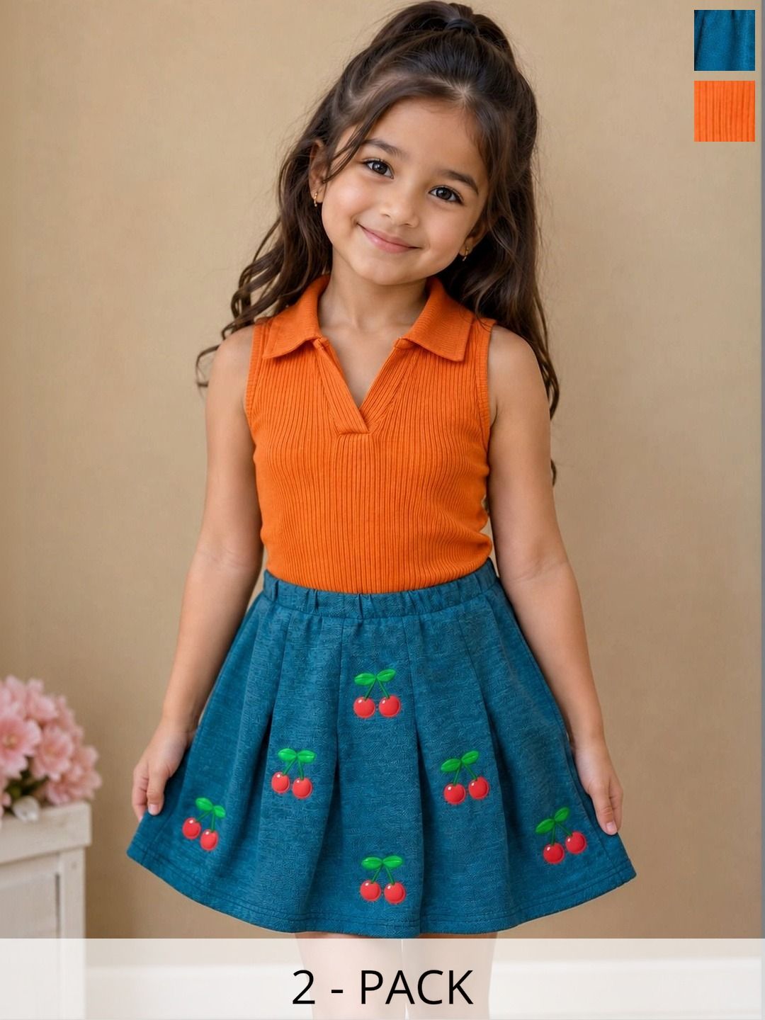 RAMIAAZ Girls Top with Skirt-picture-28