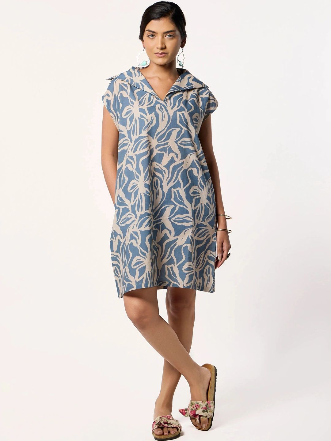 Zwankee Floral Print Shirt Dress-picture-19