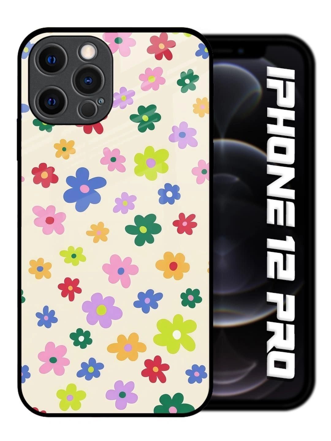 QRIOH Floral Printed iPhone 12 Pro Back Case Mobile Accessories-picture-29