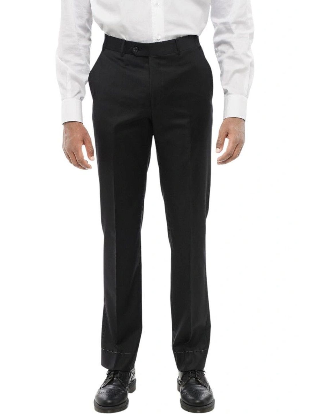 Corneliani Black Flat Front Pants-picture-14