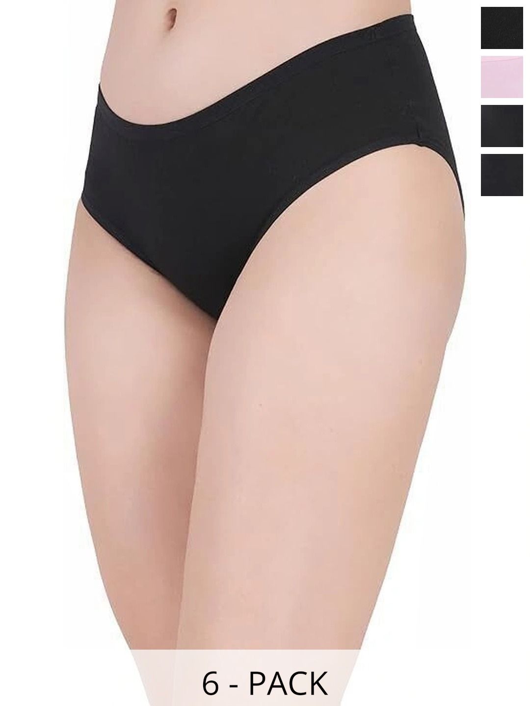 Bebron Women Pack of 6 Assorted Basic Briefs-picture-26