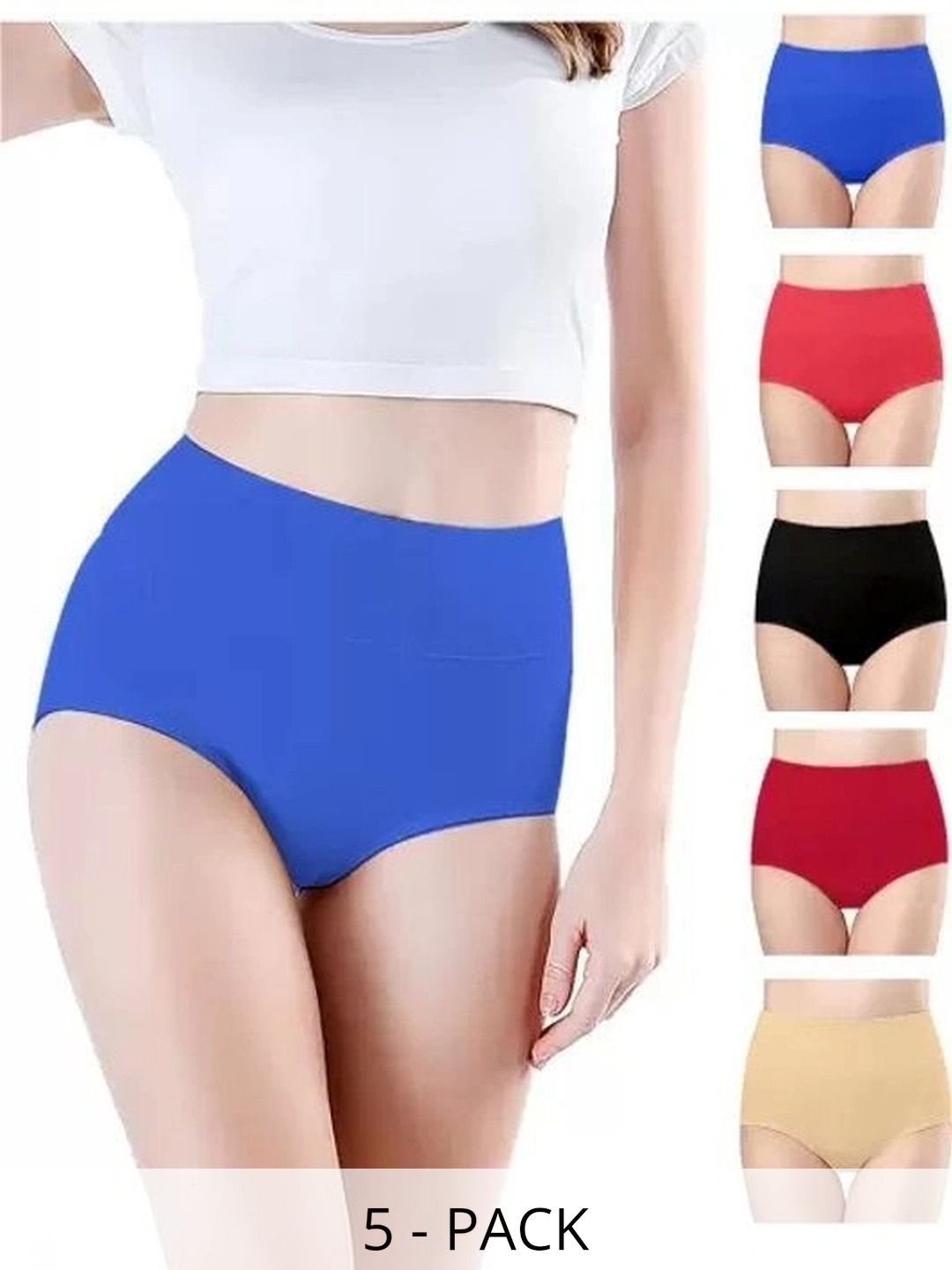 Bebron Women Pack of 5 Assorted Basic Briefs-picture-18