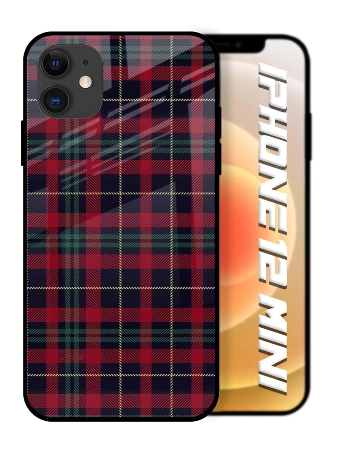 QRIOH Geometric Printed iPhone 12 Mini Back Case Mobile Accessories-picture-27
