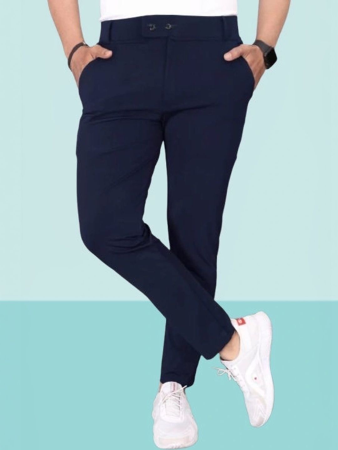 Nitya TrackP Men Smart Slim Fit Trousers-picture-37