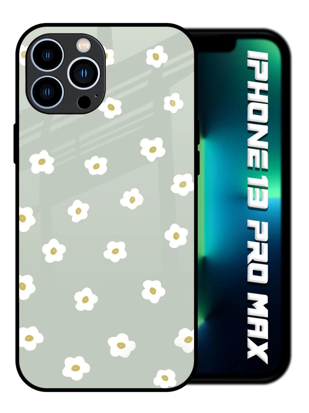 QRIOH Floral Printed iPhone 13 Pro Max Back Case Mobile Accessories-picture-58