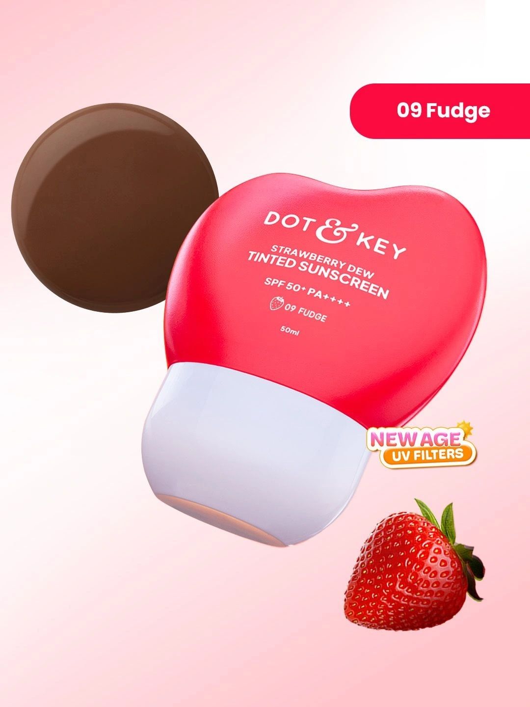DOT & KEY Strawberry Dew Tinted Sunscreen SPF 50+ PA++++ - 50 ml - Fudge 09-picture-44