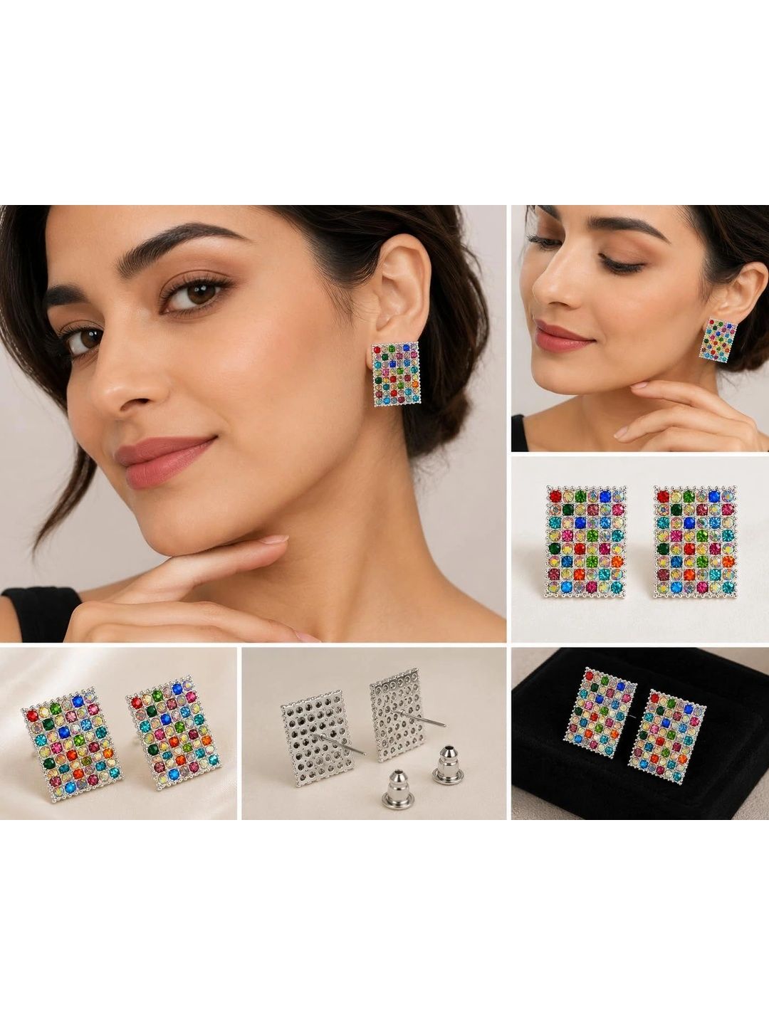 Rayz Collectibles Geometric Studs Earrings-picture-55