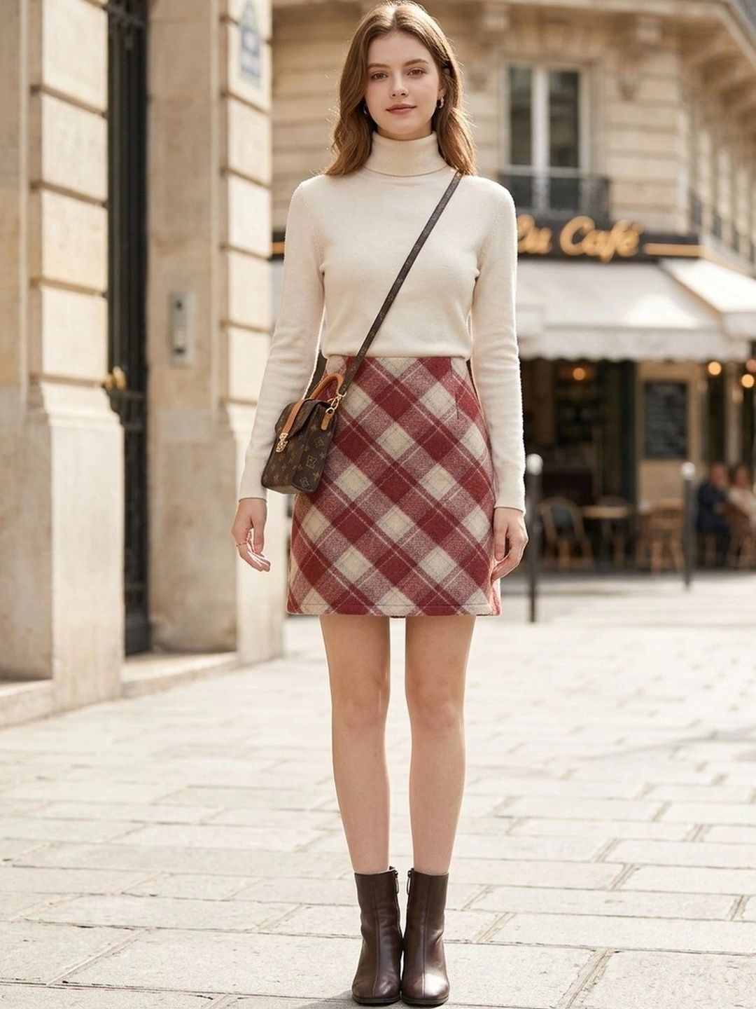Suo Women Checked Summer Checks Mini A-Line Skirt-picture-18
