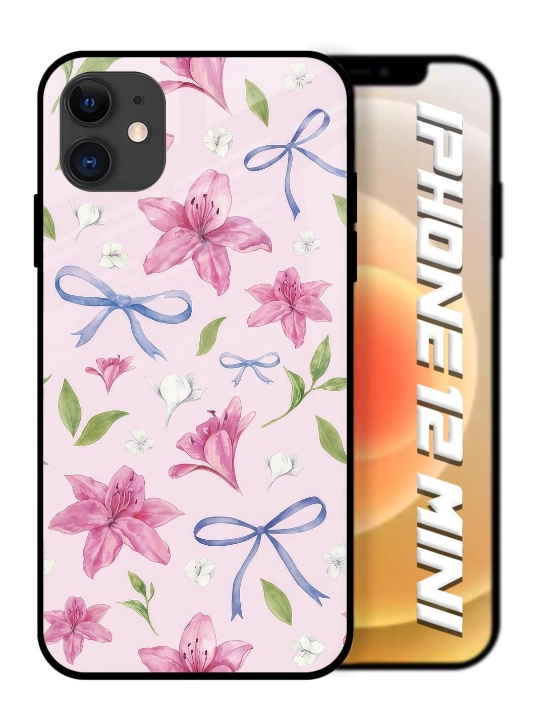 QRIOH Floral Printed iPhone 12 Mini Back Case Mobile Accessories-picture-41