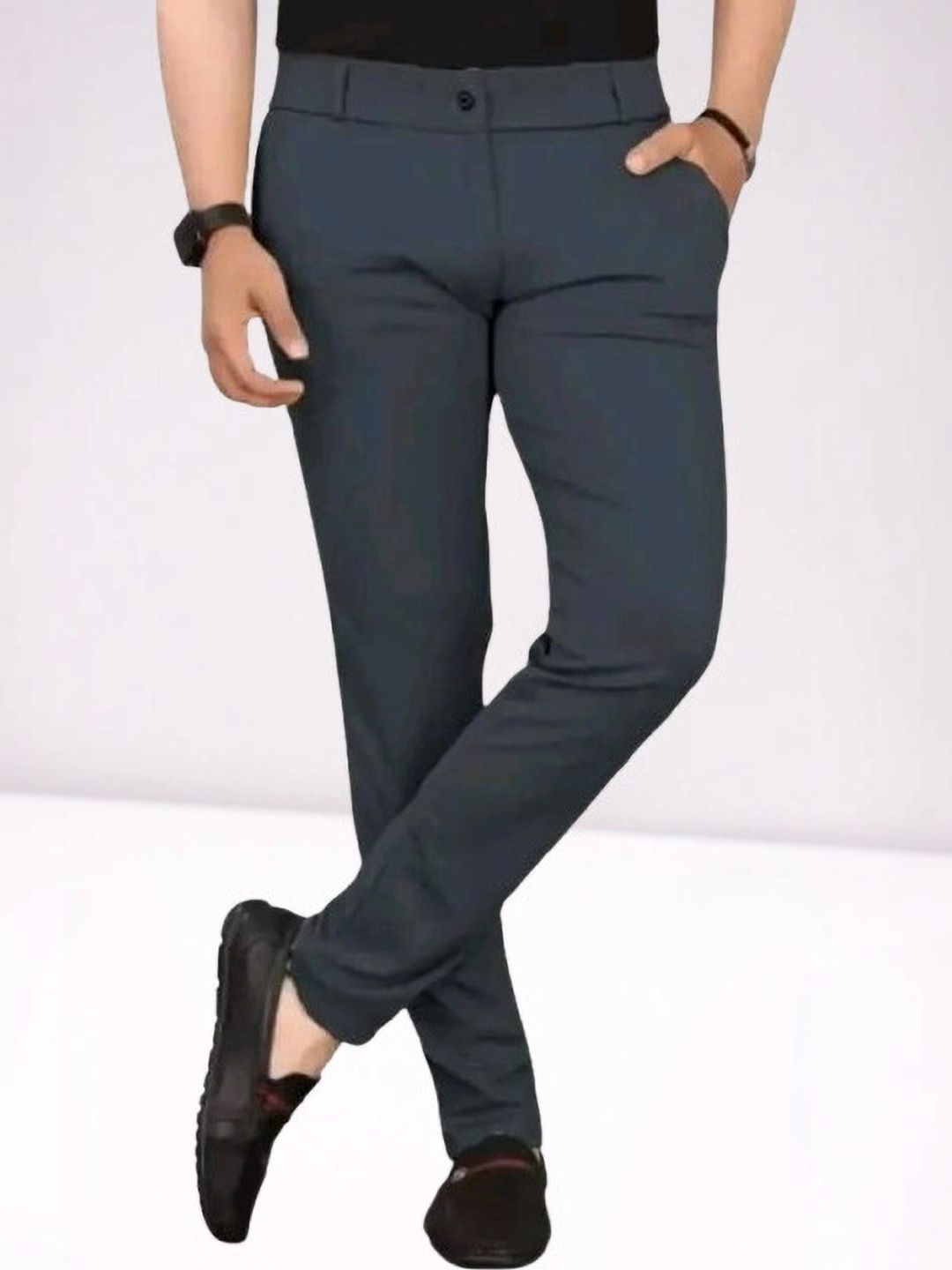 Nitya TrackP Men Smart Slim Fit Chinos Trousers-picture-37