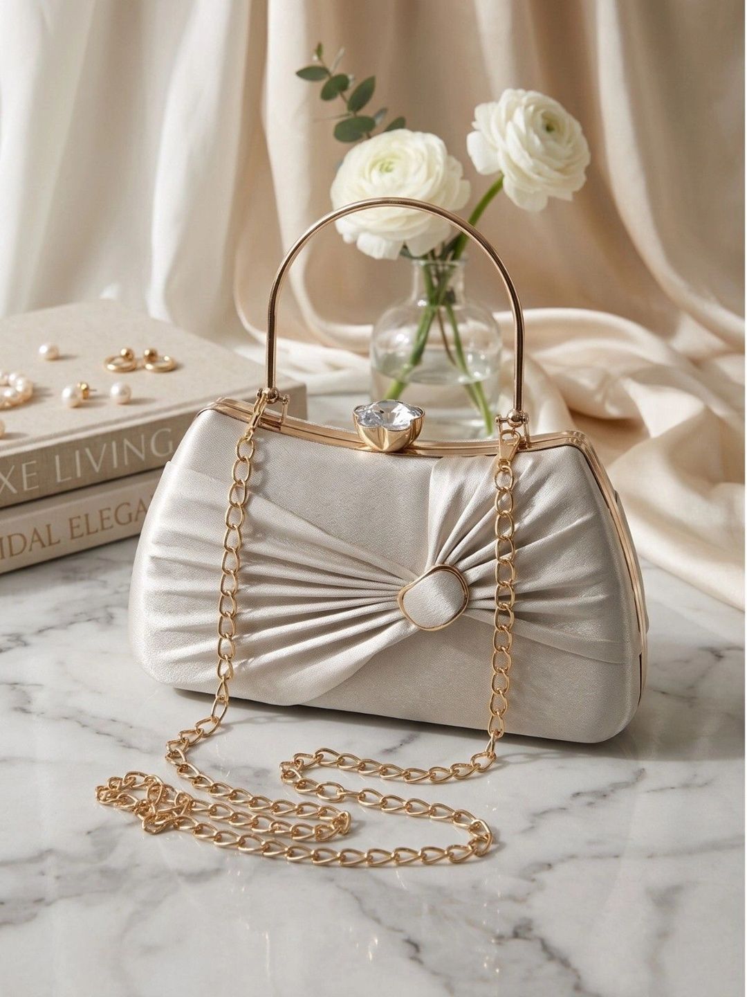 MISHA Textured Embellished Box Clutch-picture-36