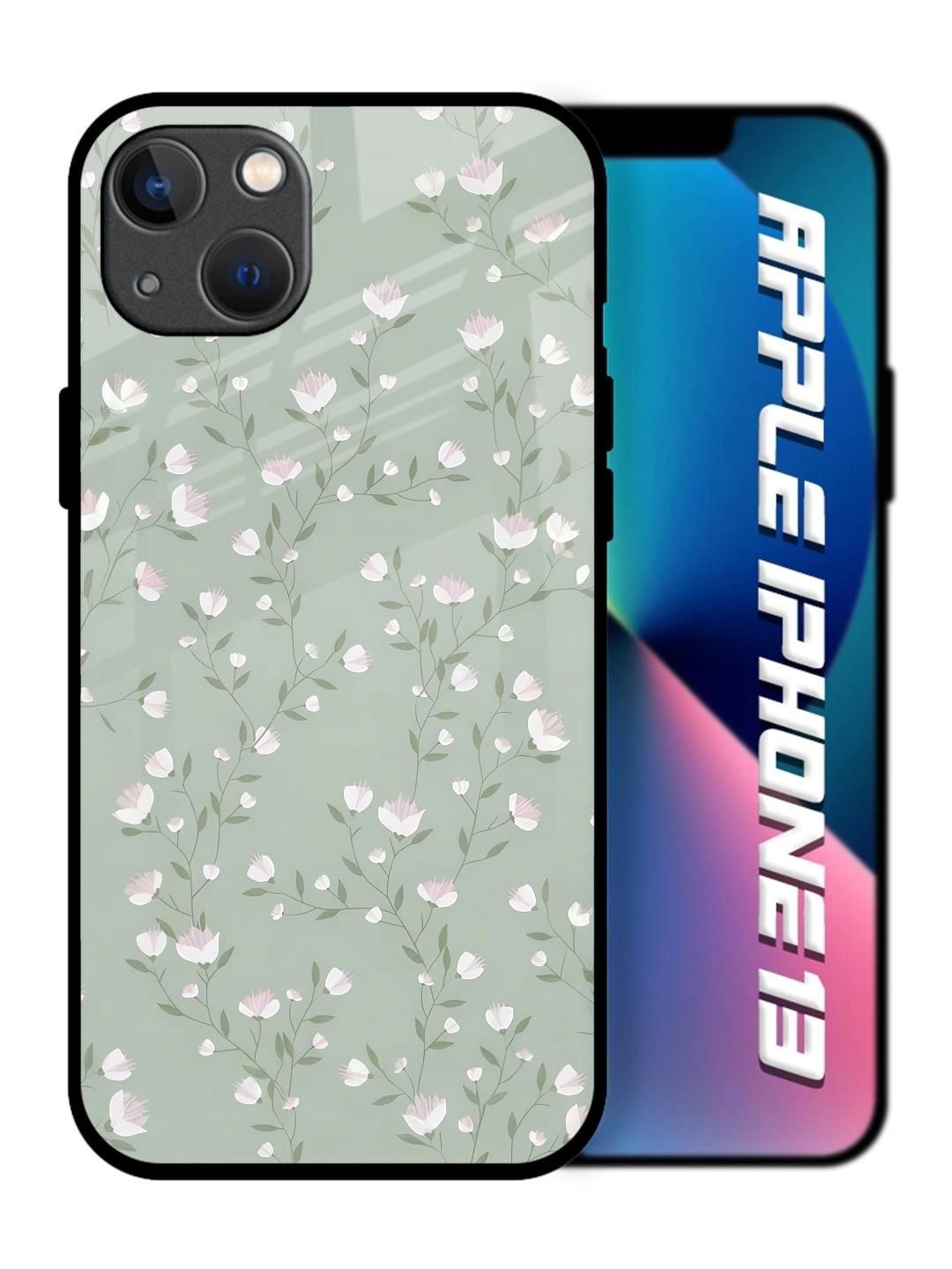 QRIOH Floral Printed iPhone 13 Back Case Mobile Accessories-image-35