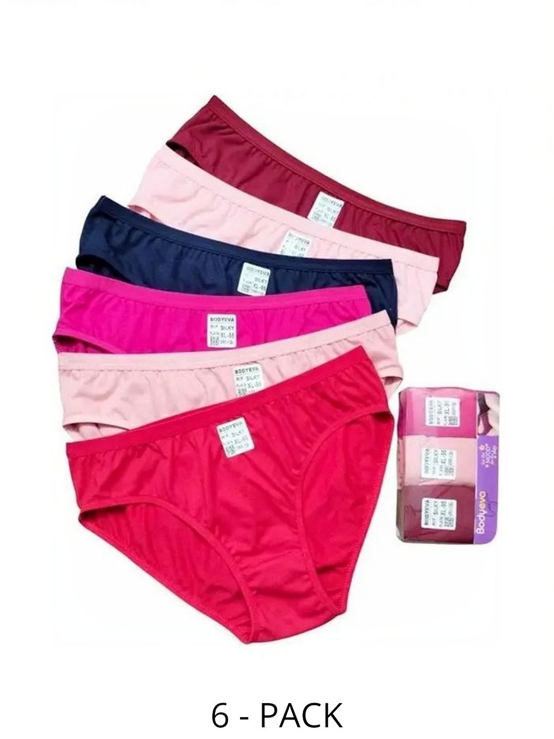 Bebron Women Pack of 6 Assorted Cotton Basic Briefs-picture-43