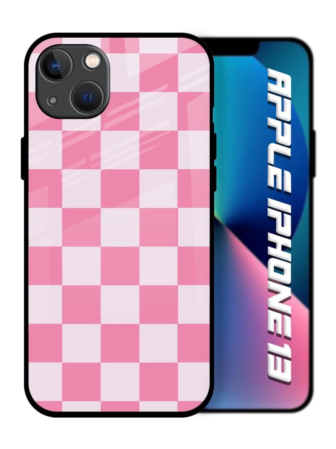 QRIOH Geometric Printed iPhone 13 Back Case Mobile Accessories-image-48
