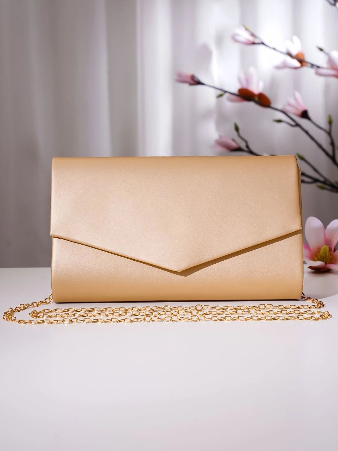 Rubans Women Champagne Gold Party Envelope Clutch Handbag-picture-14