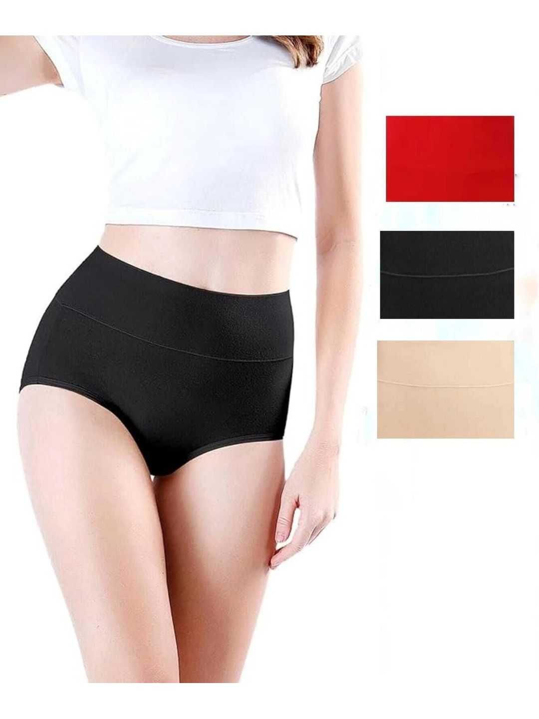 Bebron Women Pack of 3 Assorted Cotton Basic Briefs-picture-34