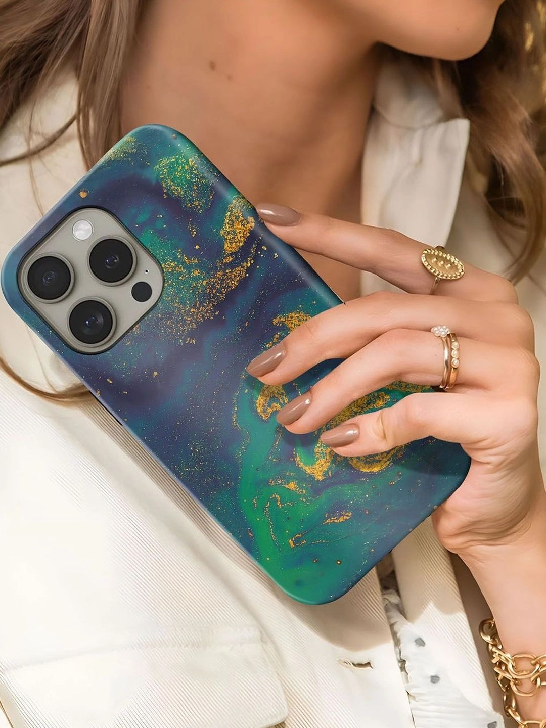 QRIOH Abstract Printed iPhone 13 Pro Back Case Mobile Accessories-picture-39