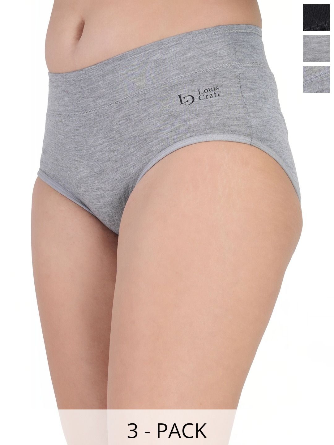 Bebron Women Pack of 3 Assorted Basic Briefs-picture-16