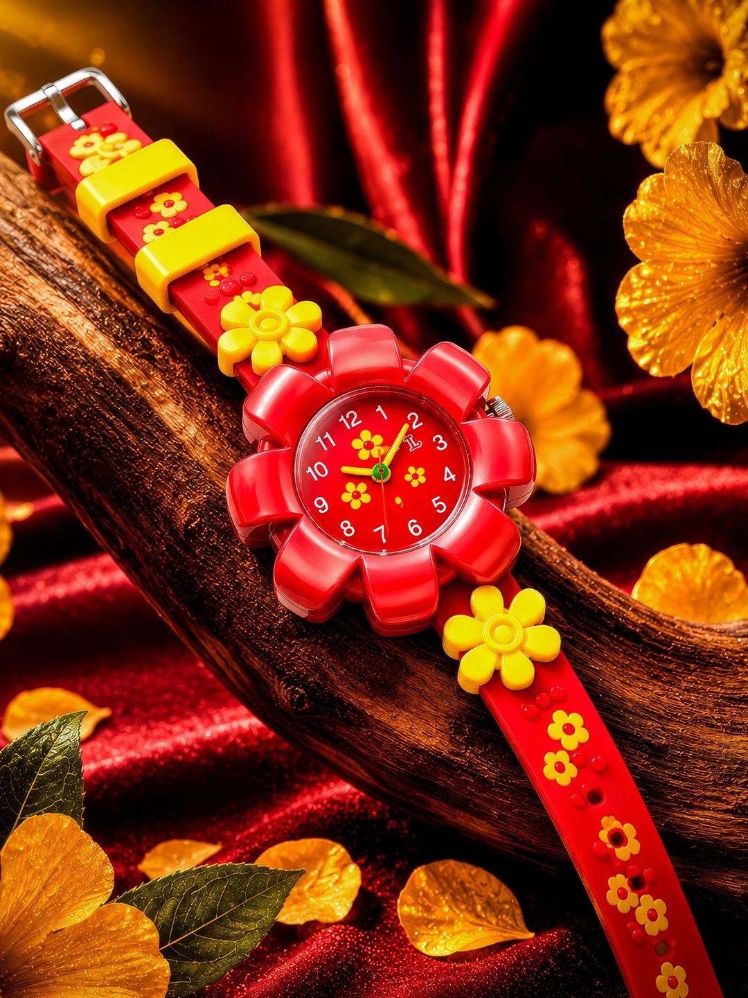 LOOKHAA Girls Printed Dial & Straps Analogue Watch LOOK34_C2_RED-picture-42