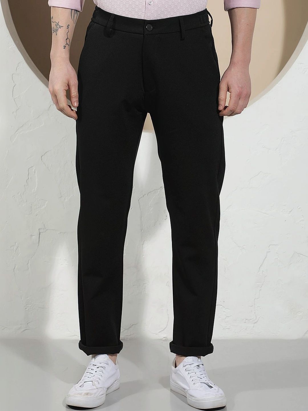 Crimsoune Club Men Slim Fit Chinos Trousers-image-42