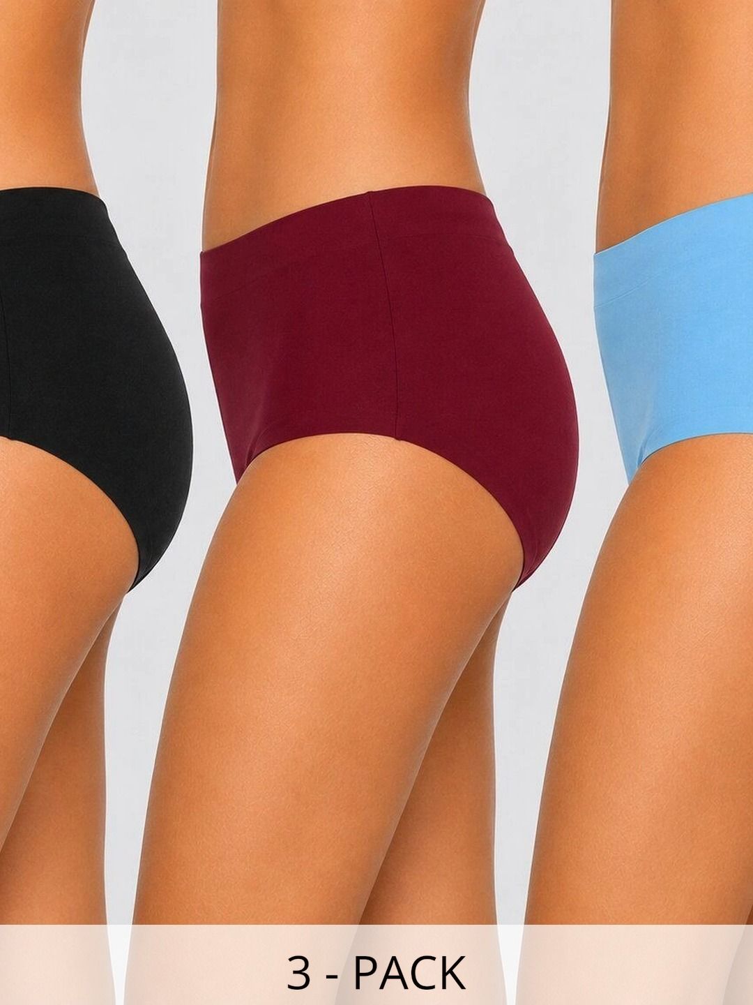 GLOVISH Women Pack of 3 Assorted Basic Briefs-picture-29