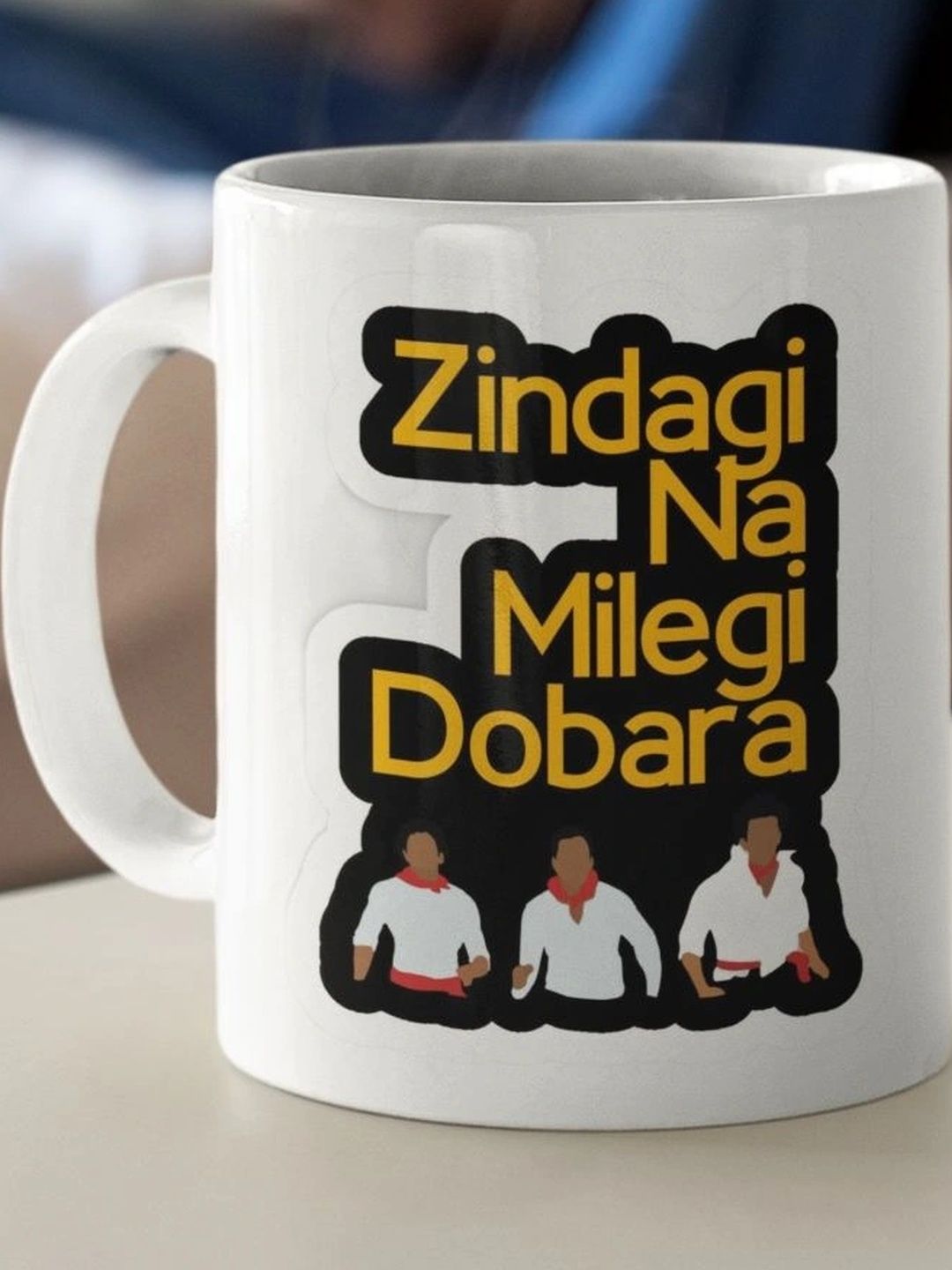 TAJNAN White Text or Slogans Printed Ceramic Glossy Mugs Set of Cups and Mugs-picture-39