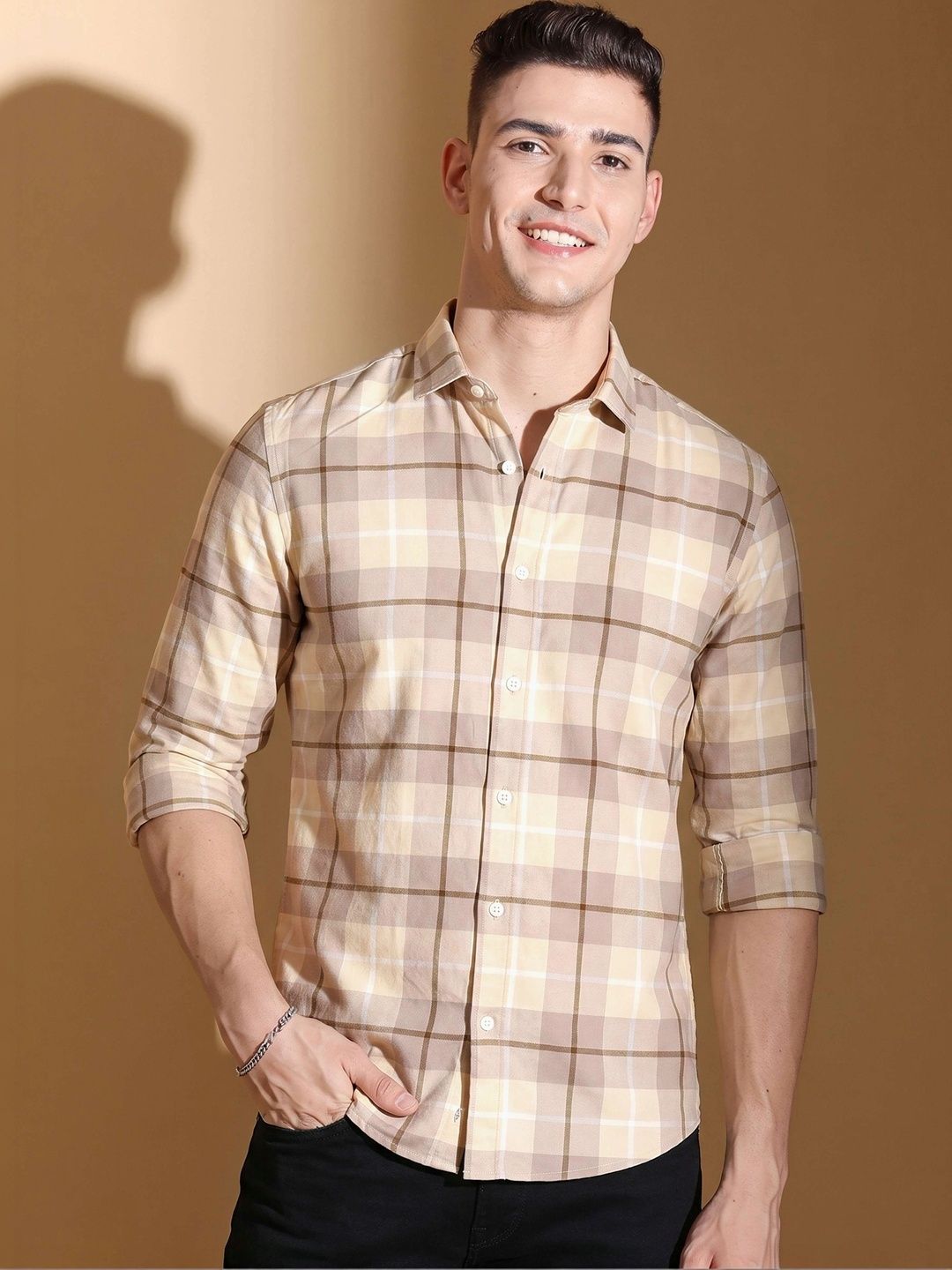WOXEN Men Checked Casual Shirt-picture-25