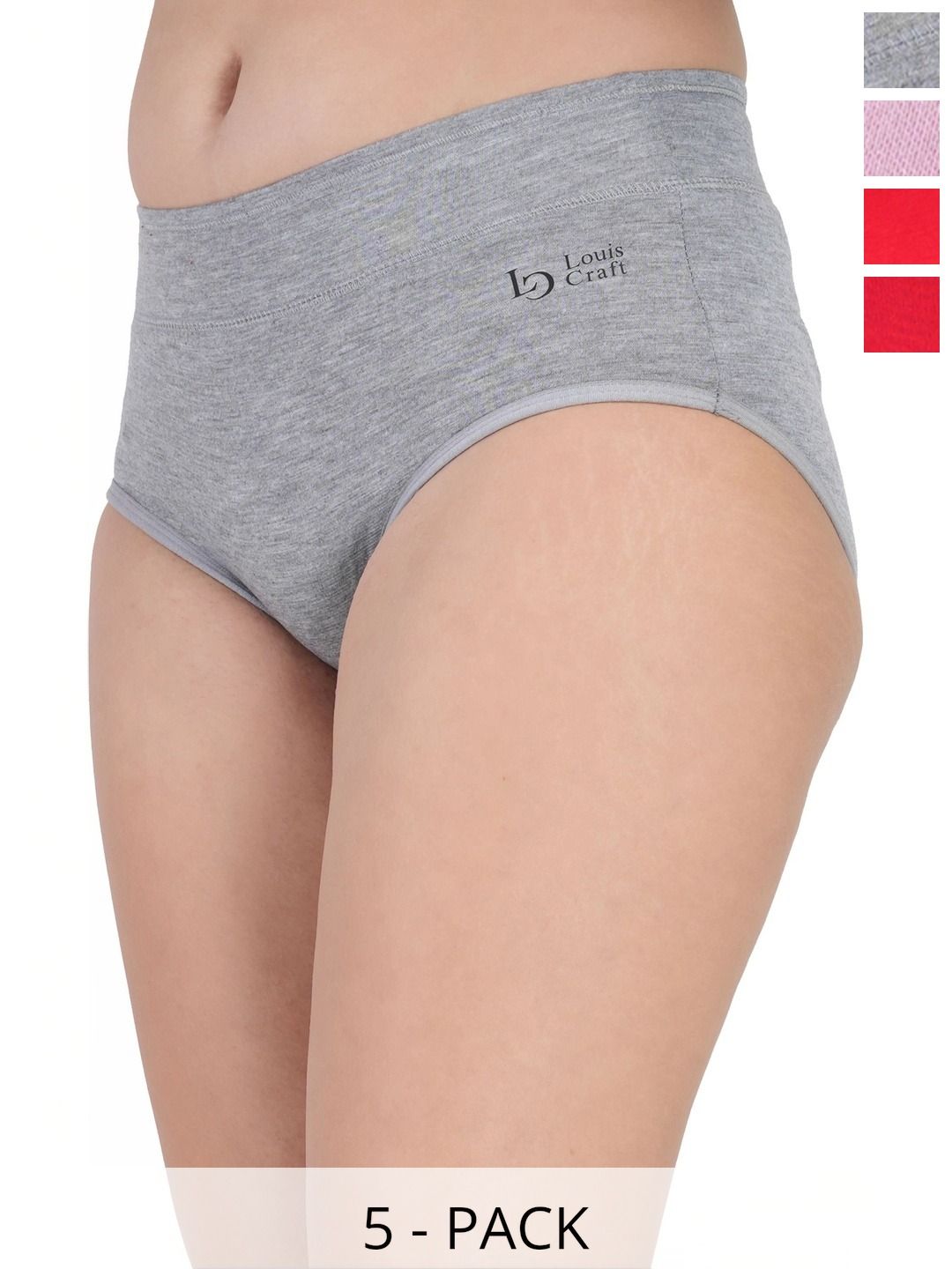 Bebron Women Pack of 5 Printed Assorted Basic Briefs-picture-14