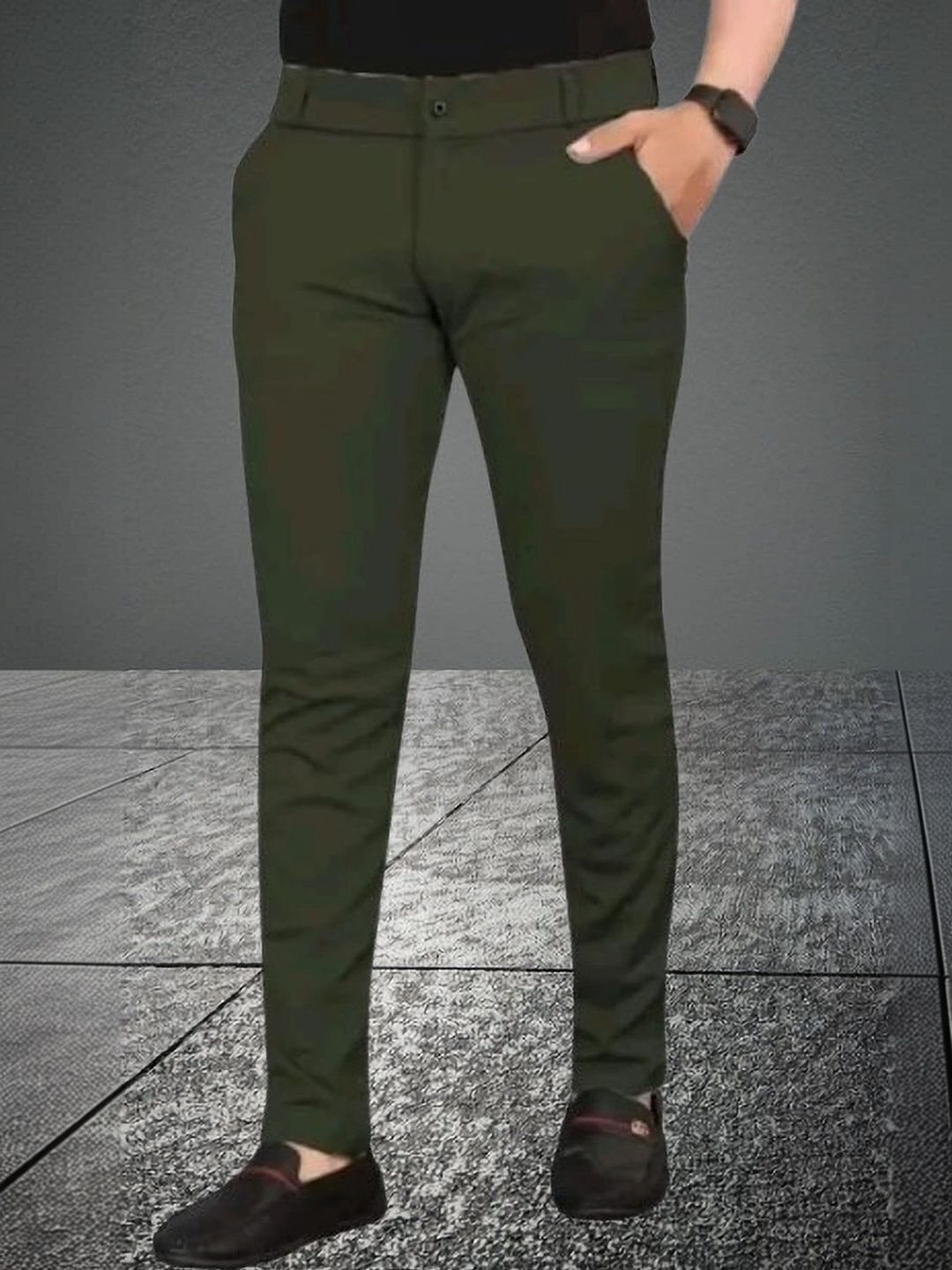 Nitya TrackP Men Smart Slim Fit Chinos Trousers-picture-20