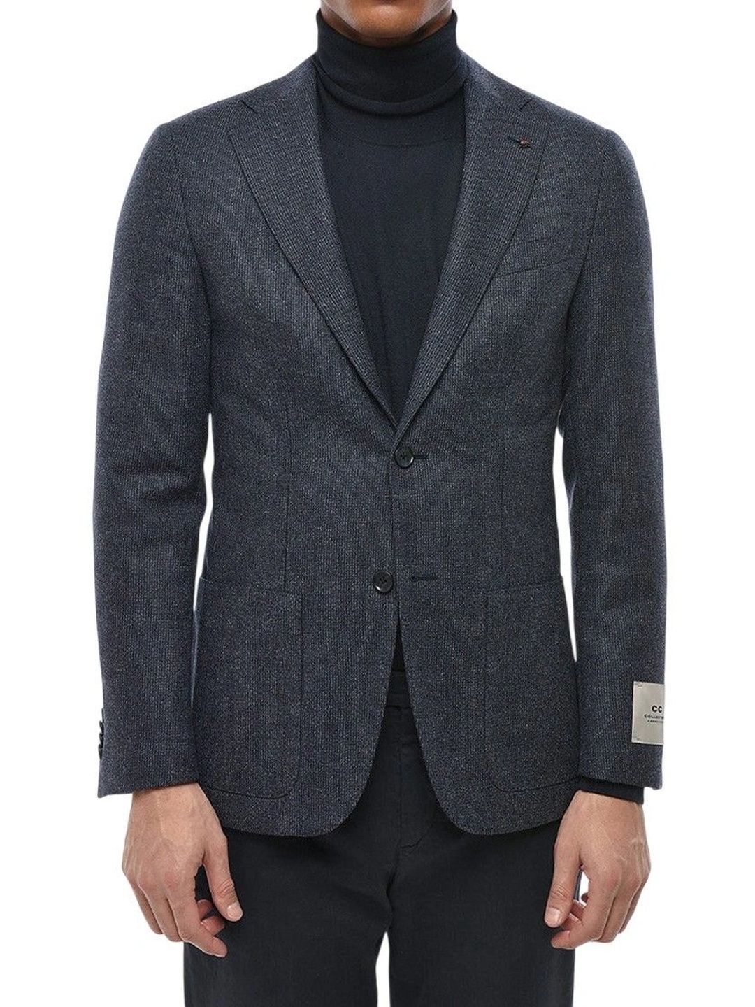 Corneliani Navy Blue Textured Blazer-picture-10