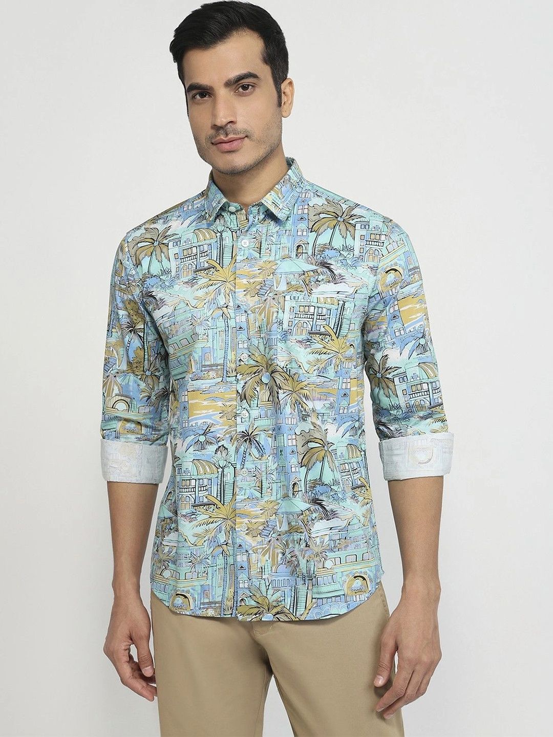 Parx Men Classic Slim Fit Printed Casual Shirt-picture-37