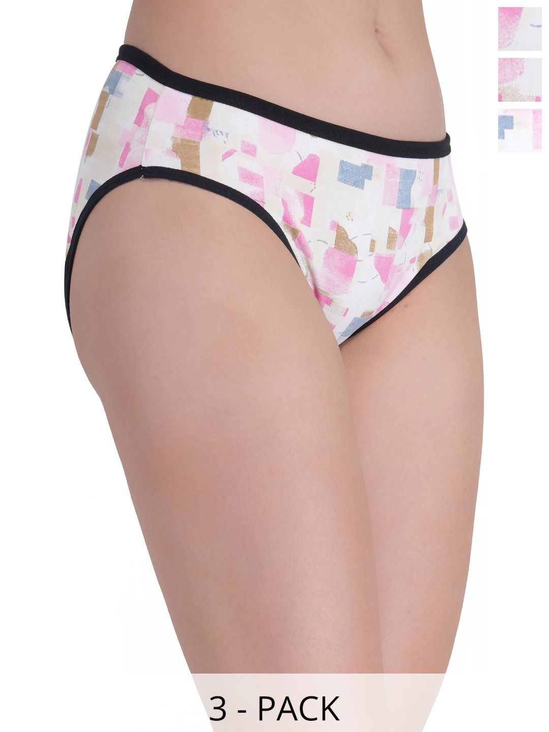 Bebron Women Pack of 3 Printed Assorted Bikini-image-42