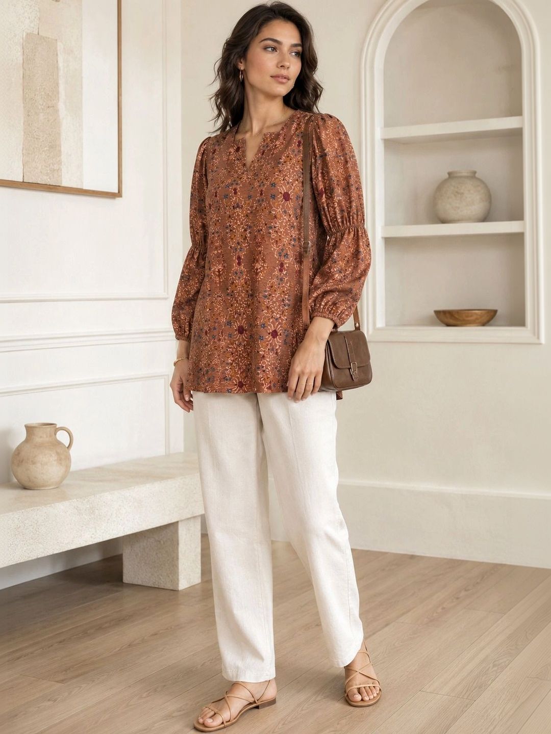KALAMIR Floral Print Top-picture-57