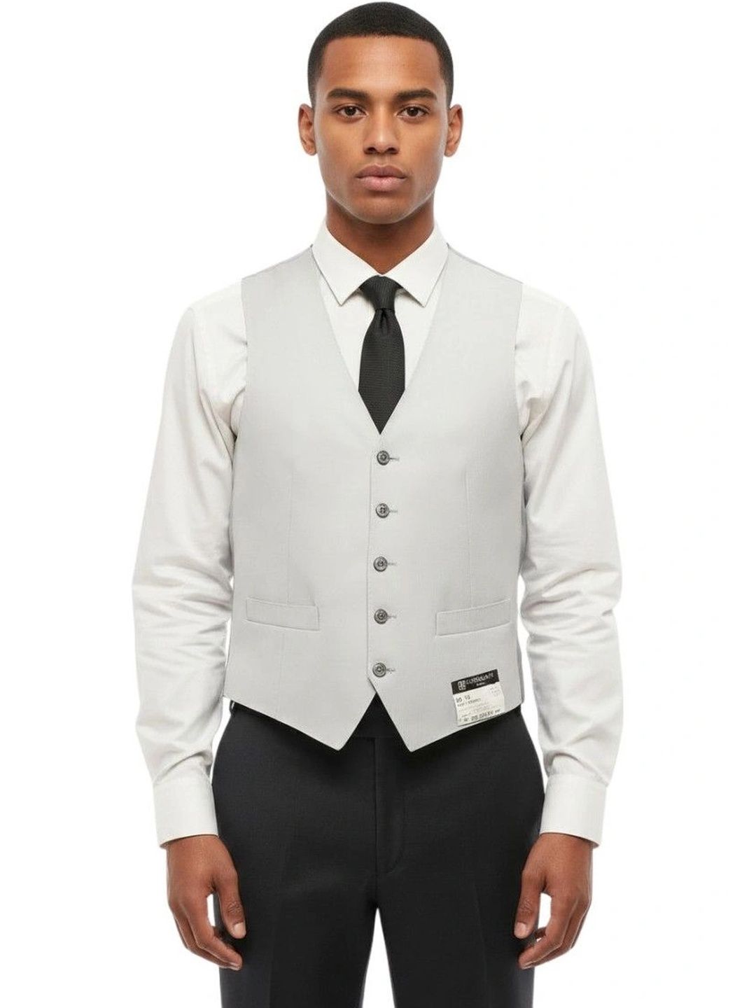 Corneliani Light Grey Solid Waistcoat-picture-38