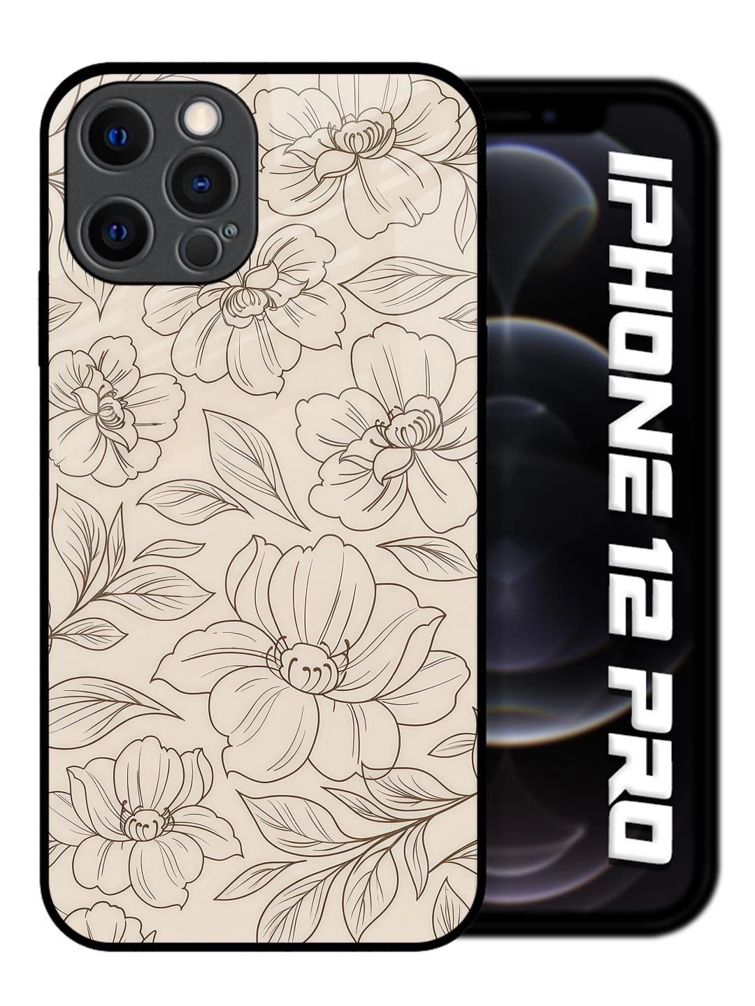 QRIOH Floral Printed iPhone 12 Pro Back Case Mobile Accessories-picture-15